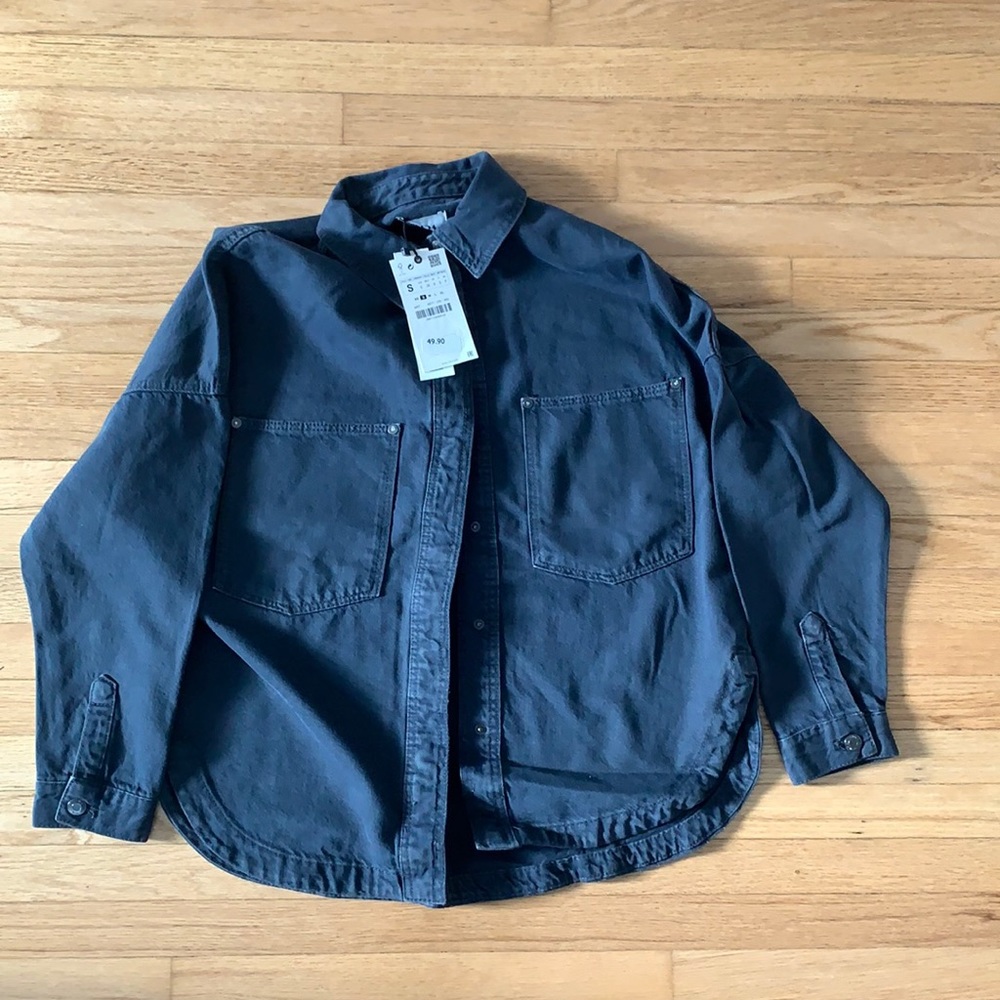 BRAND NEW ZARA POCKET DENIM SHIRT